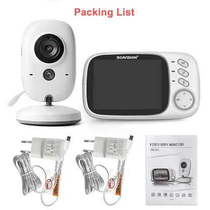 Wireless Video Baby Monitor with 3.2-Inch LCD, Two-Way Audio, Night Vision & Temperature Monitoring