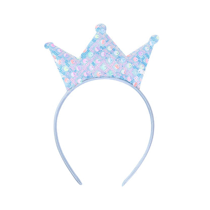 Sparkling Sequin Headband for Girls - Birthday Crown Hair Accessory for Festivals and Parties