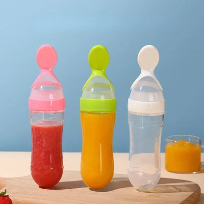 Toddler-Friendly Feeding Kit: Safe Spoon Bottle & Fruit Feeder for Nutritious Meals