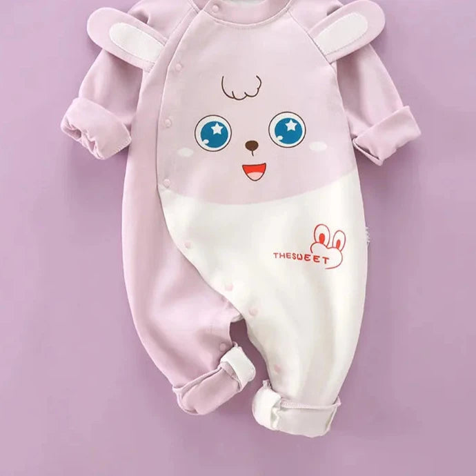 Adorable 2023 Spring Cartoon Print Long Sleeve Rompers for Newborn Baby Boys and Girls - Toddler Playsuit with O-Neck Design