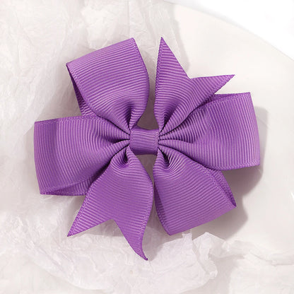 Vibrant Grosgrain Ribbon Hair Bow Clips for Girls - Colorful Hair Accessories for Kids