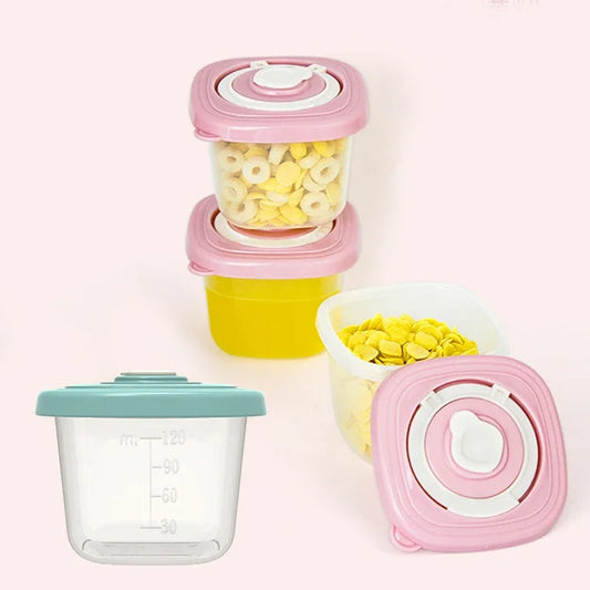 120 ML Baby Food Snack Milk Powder Storage Cups Box Container Food Preservation Box Timed Food Box