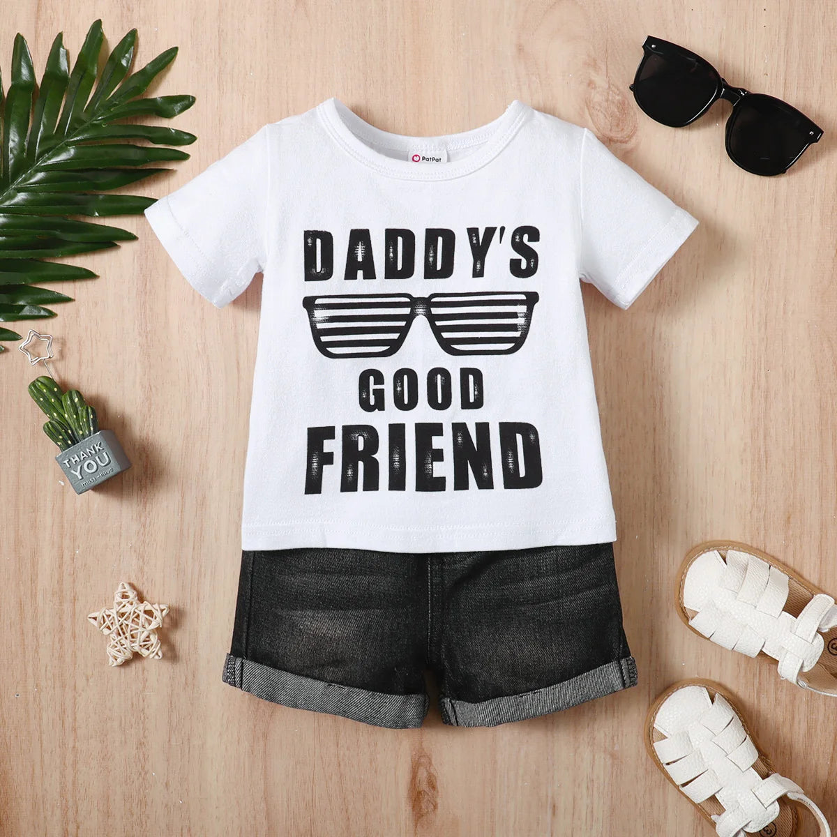 Summer Streetwear Set for Baby Boys _ Daddy's good friend outfit