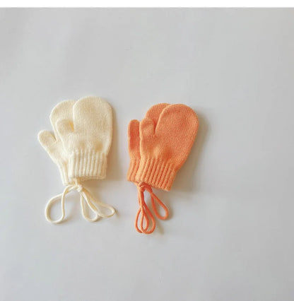 Vibrant Cashmere Baby Mittens for Winter - Knitted Kids Gloves for Boys & Girls (Ages 1-3)