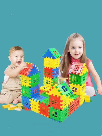 50-Piece Educational Building Block Set - Baby Paradise House Spelling Puzzle for Creative City Models and Montessori Learning