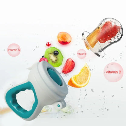 Silicone Teething Nibbler & Fresh Food Feeder with Protective Cover for Babies