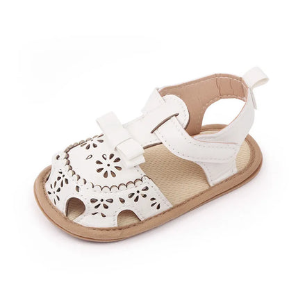 Flexible PU Leather Baby Sandals for Boys and Girls - Non-Slip Hollow Summer Flats
