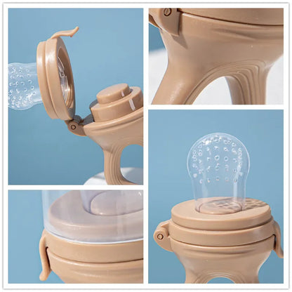 Silicone Teething Nibbler & Fresh Food Feeder with Protective Cover for Babies