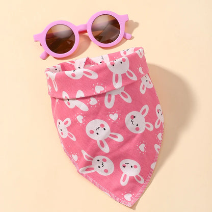 Adorable Baby Bib and Sunglasses Set with Bandana for Outdoor Sun Safety – Perfect Gift for Newborns and Kids Fashion