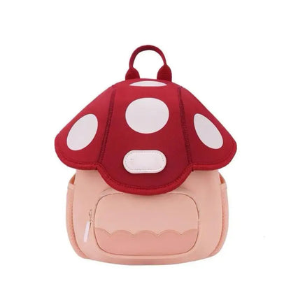 Adorable Mushroom-Themed Kids Backpack for Kindergarten - Cute Zipper Bag for Boys and Girls, Perfect for Travel and Snacks