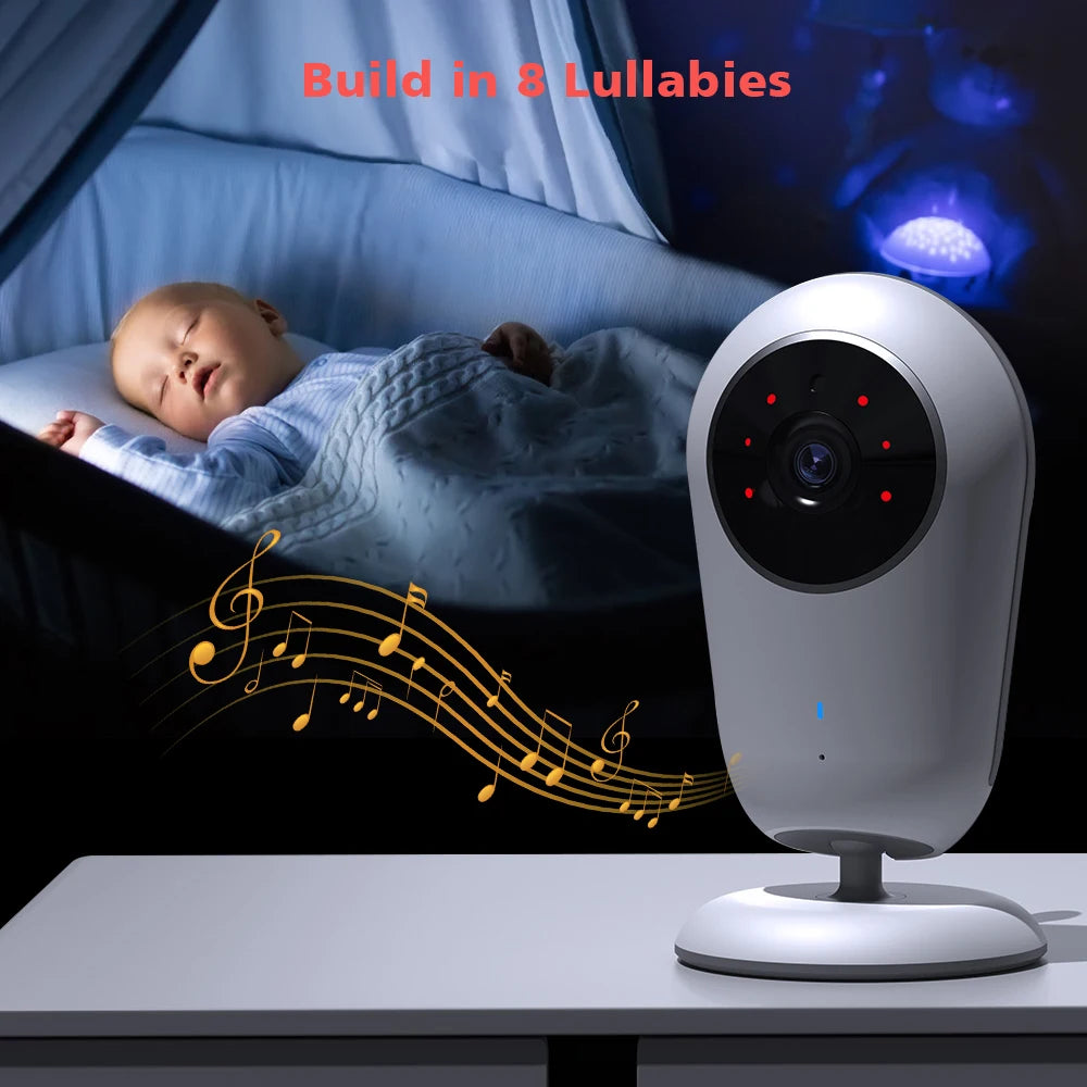 4-Inch HD Video Baby Monitor with 3X Digital Zoom, Two-Way Audio, Auto Night Vision, and Temperature Monitoring - Model VB615