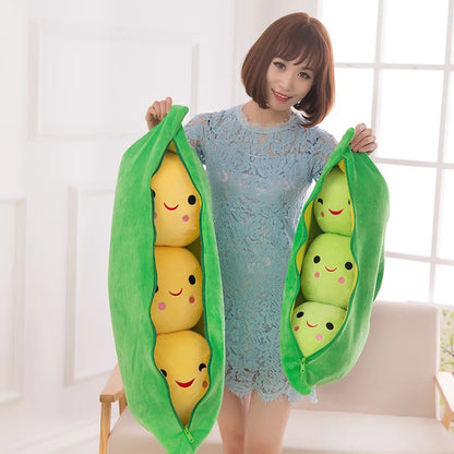 25CM Adorable Pea Pod Plush Toy - Cute Stuffed Peas for Kids - Perfect Christmas or Birthday Gift