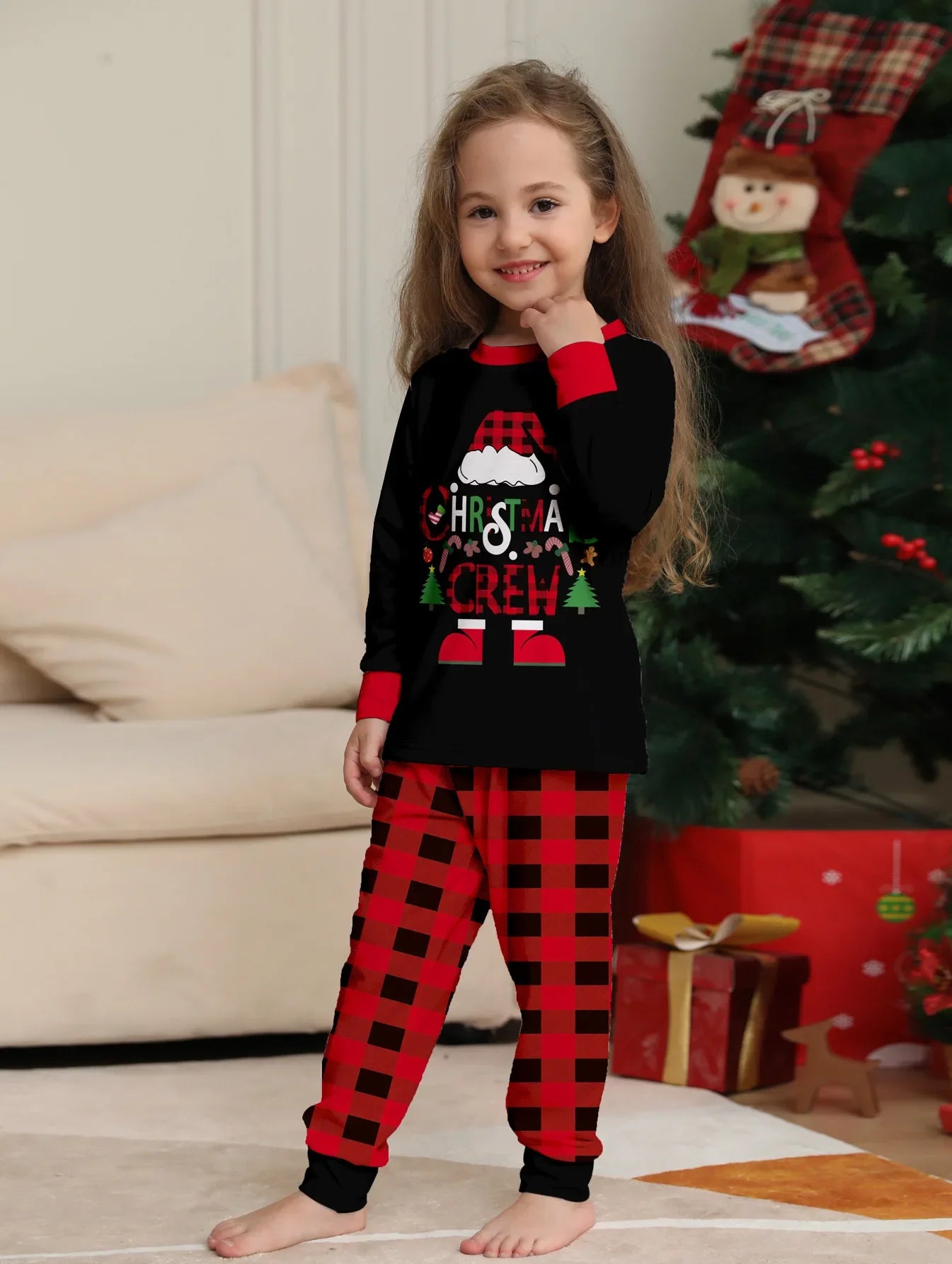 Christmas Family Matching Pajama Sets - Cartoon Print Sleepwear for Adults, Kids, and Babies - Festive Holiday Homewear