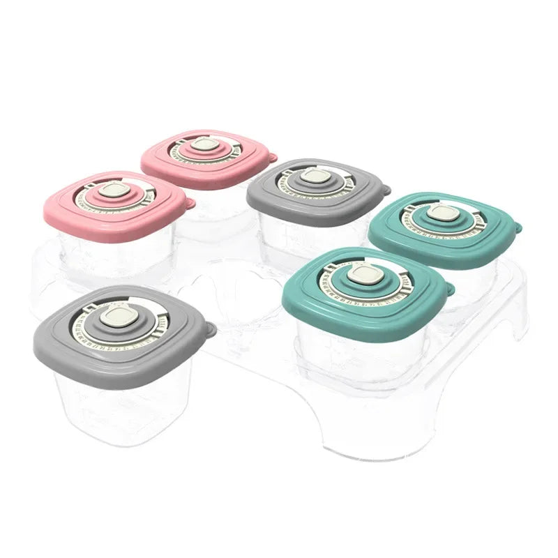 120 ML Baby Food Snack Milk Powder Storage Cups Box Container Food Preservation Box Timed Food Box