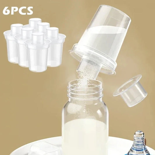 6pcs Portable Baby Food Storag Box Multifunction Openings Cereal Snack Container Infant Milk Powder Boxs Toddle Kitchen Supplies