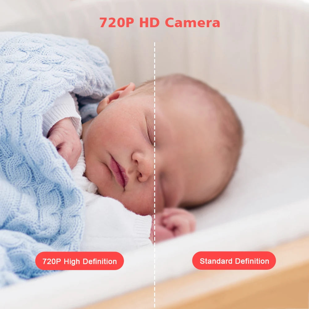 4-Inch HD Video Baby Monitor with 3X Digital Zoom, Two-Way Audio, Auto Night Vision, and Temperature Monitoring - Model VB615