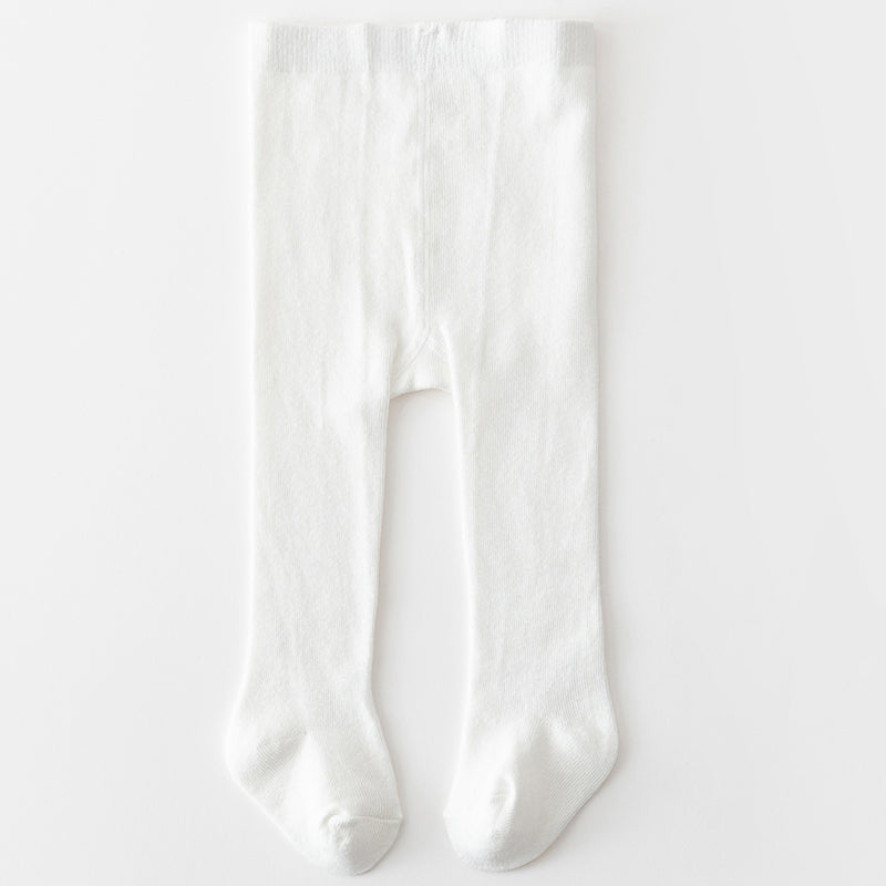 Toddler Girls Soft Cotton Blend Pantyhose - Casual Solid Color Tights for Infants