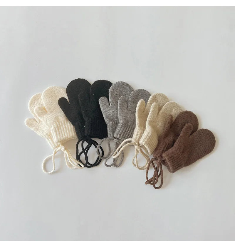 Vibrant Cashmere Baby Mittens for Winter - Knitted Kids Gloves for Boys & Girls (Ages 1-3)