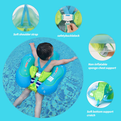 Inflatable Baby Swim Float with Sun Canopy - Safe and Fun Pool Ring for Infants and Toddlers