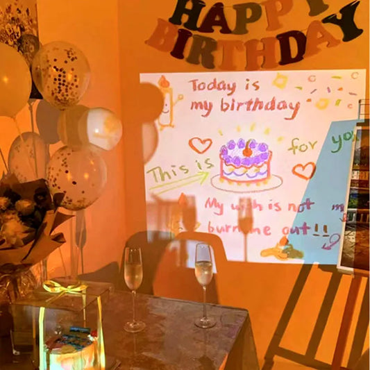 Kids' Fun Animal Projection LED Night Light - Versatile Party & Room Decor for Birthdays and Christmas