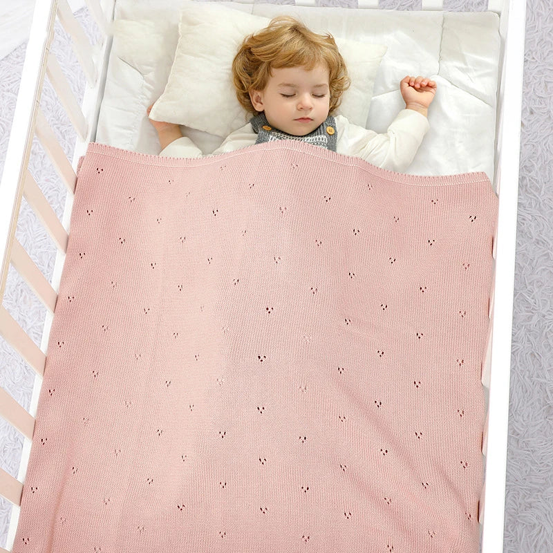 Baby Blankets Super Soft Newborn Cotton Knit Month Stroller Nursery Swaddle Wrap Quilts 90*70cm Infant Boy Girl Sleeping Covers