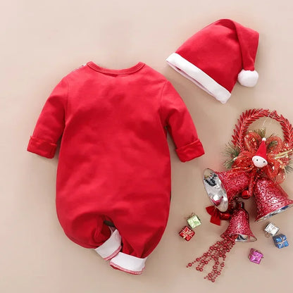 Cute Santa Claus Newborn Romper for Christmas - Toddler Jumpsuit for Boys and Girls, Infant Holiday Costume