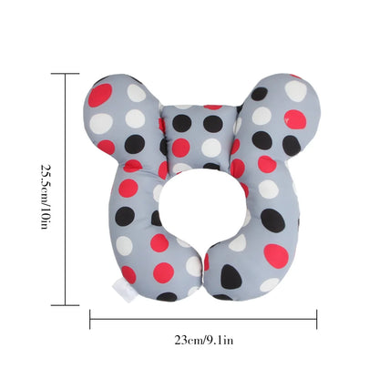 U-Shape Headrest Neck Support Pillow for Newborns & Toddlers, Travel Car Seat Cushion for Ages 0-3 Years