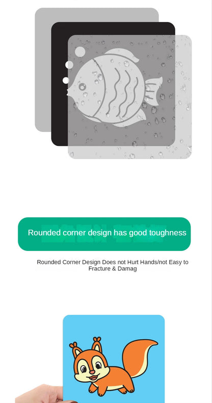 High Contrast Black and White Baby Stimulation Cards for Early Cognitive Development