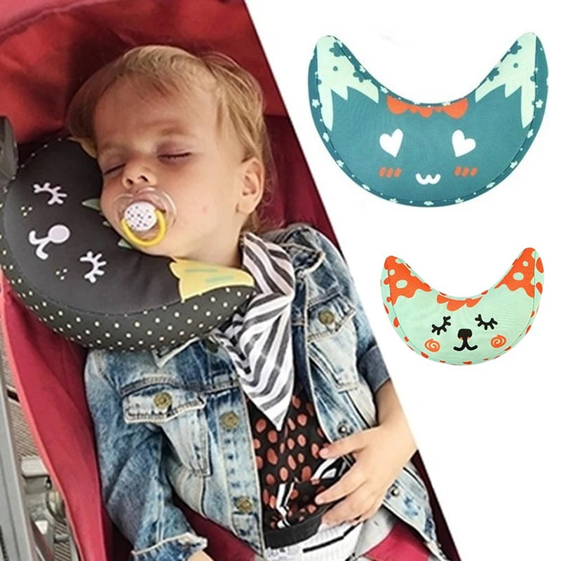 Kids Travel Neck Support Pillow - Comfort Headrest Cushion for Car Seats & Strollers
