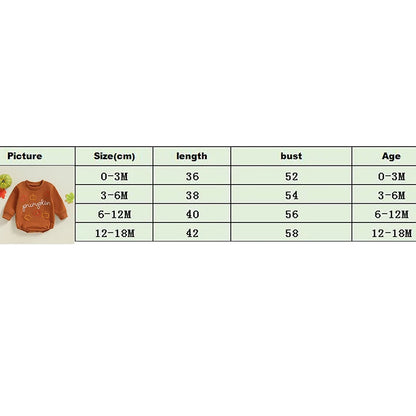 Adorable Infant Halloween Romper with Pumpkin Design - Long Sleeve Oversized Outfit for Baby Girls and Boys