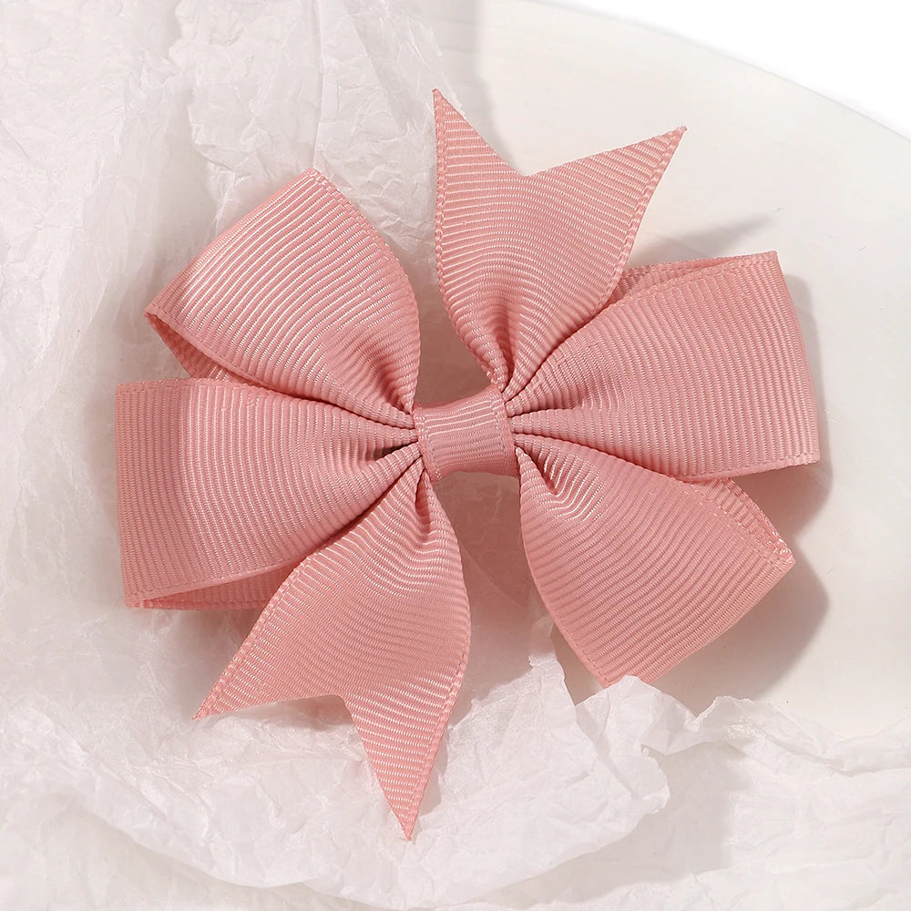 Vibrant Grosgrain Ribbon Hair Bow Clips for Girls - Colorful Hair Accessories for Kids