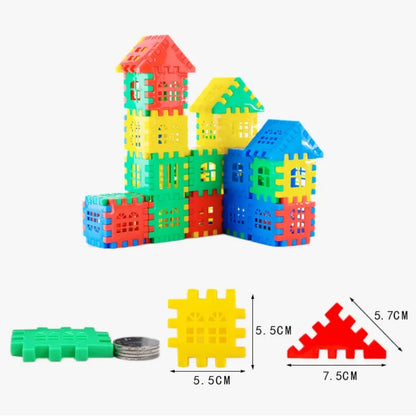 50-Piece Educational Building Block Set - Baby Paradise House Spelling Puzzle for Creative City Models and Montessori Learning