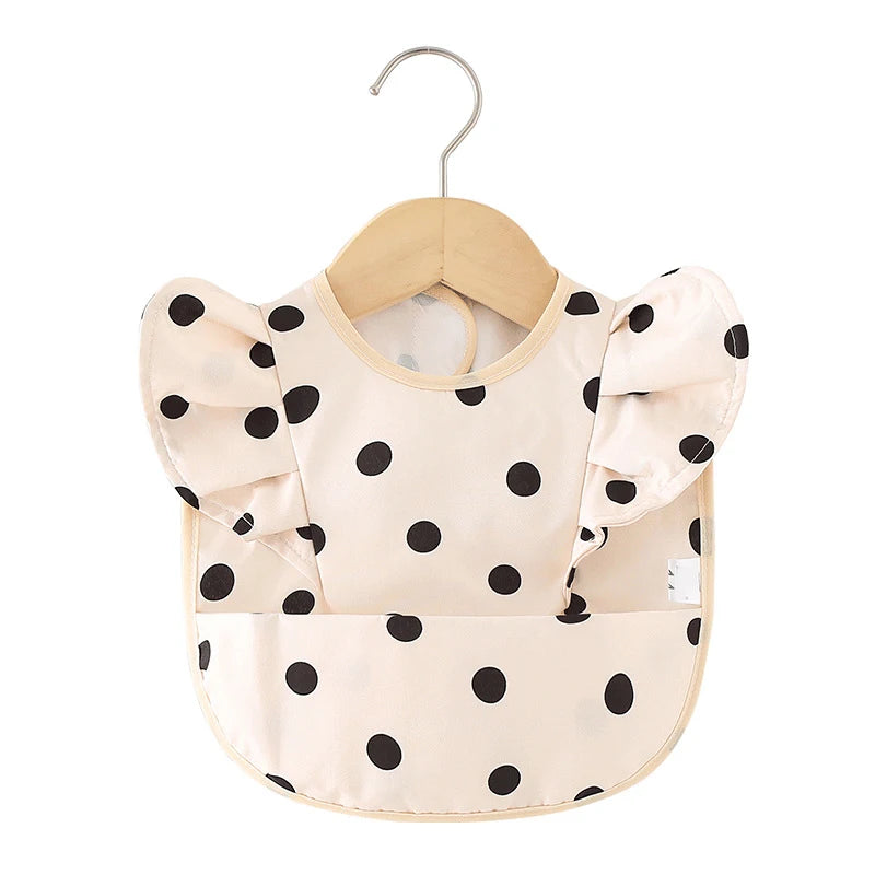 Waterproof Baby Bibs with Cartoon Prints - Ruffled Toddler Feeding Apron for Boys & Girls, Ideal Burp Cloths for Newborns to 6 Years