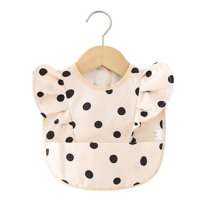Waterproof Baby Bibs with Cartoon Prints - Ruffled Toddler Feeding Apron for Boys & Girls, Ideal Burp Cloths for Newborns to 6 Years