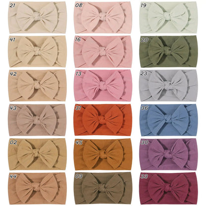 48-Color Bowknot Headband for Babies - Stylish Elastic Hair Accessory for Girls