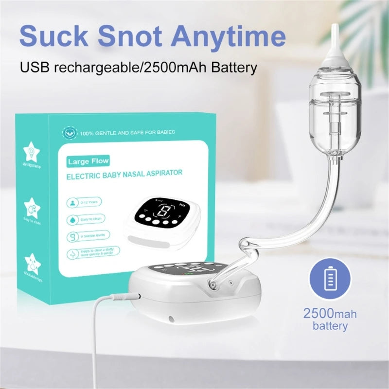 Electric Baby Nasal Aspirator with 9 Adjustable Suction Levels