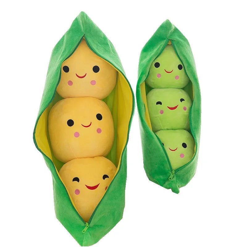 25CM Adorable Pea Pod Plush Toy - Cute Stuffed Peas for Kids - Perfect Christmas or Birthday Gift