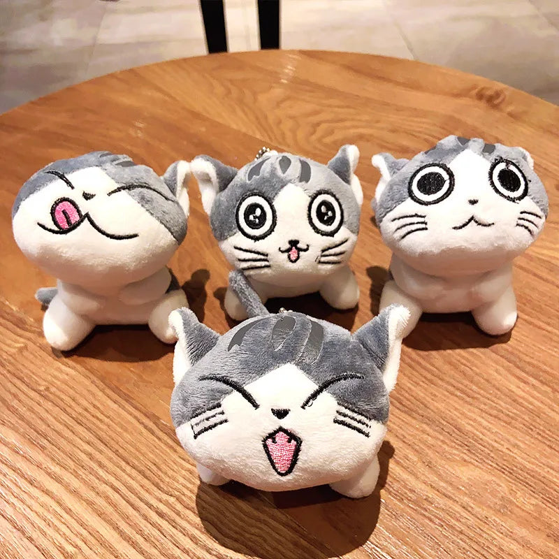 Adorable 10cm Kawaii Plush Cat Keychain Soft Toy for Kids and Collectors