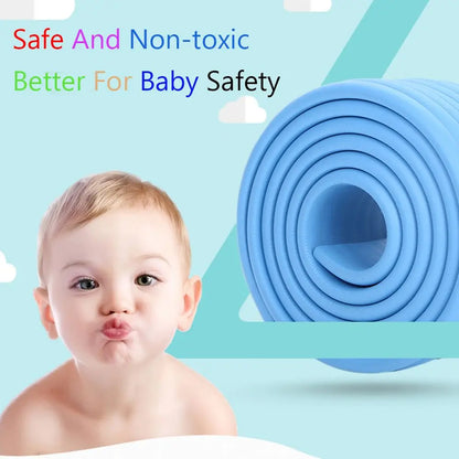 2m Baby Corner Protector Foam Bumper Strip with Free Double-Sided Tape for Child Safety