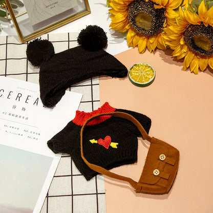 Adorable 30cm Doll Outfit Set for LaLafanfan Plush Duck - Includes Clothes, Hair Band, and Glasses for Kids' Gifts