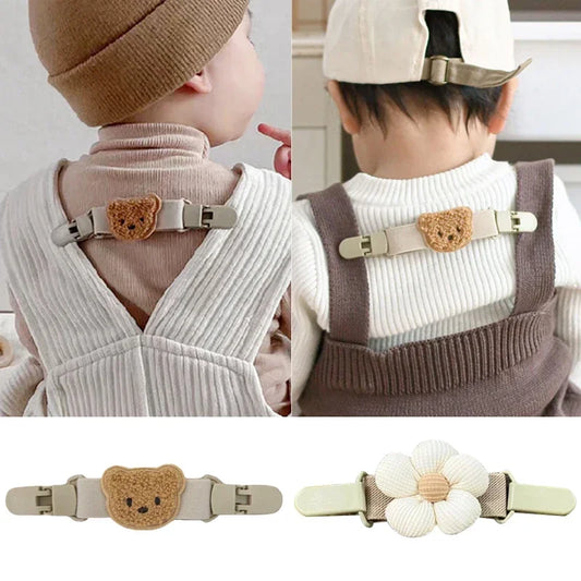 New Plush Bear Baby Suspender Pants Anti-drop Strap Clip Non-slip Elastic Baby Skirt Shoulder Sling Fixable Backpack Braces