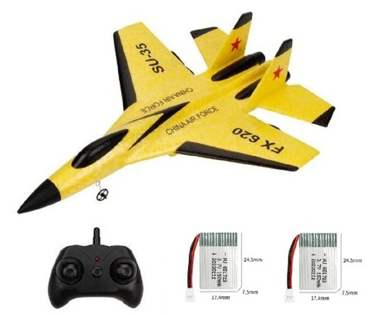 SU-35 2.4G RC Glider Drone - Ready-to-Fly Remote Control Airplane for Kids - Xmas Gift Assembled Flying Toy
