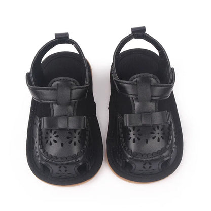 Flexible PU Leather Baby Sandals for Boys and Girls - Non-Slip Hollow Summer Flats