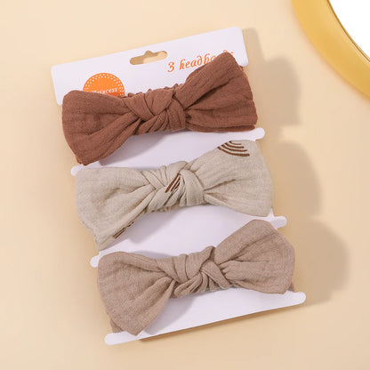 3-Pack Infant Headbands with Adorable Bow Knots for Girls - Stylish Hair Accessories for Babies and Toddlers