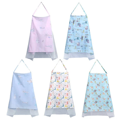 Mother Outing Breastfeeding Towel 100% Cotton Baby Feeding Nursing Covers Nursing Cloth with Mosquito Net Baby Stroller