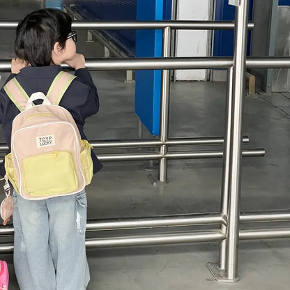Adorable Korean Patchwork Backpacks for Kids - Stylish Handbags for Boys and Girls, Ideal for Kindergarten and Travel 2024