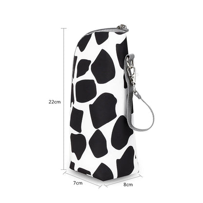 Insulated Baby Bottle Warmer Bag with Cartoon Design for Strollers and On-the-Go Feeding