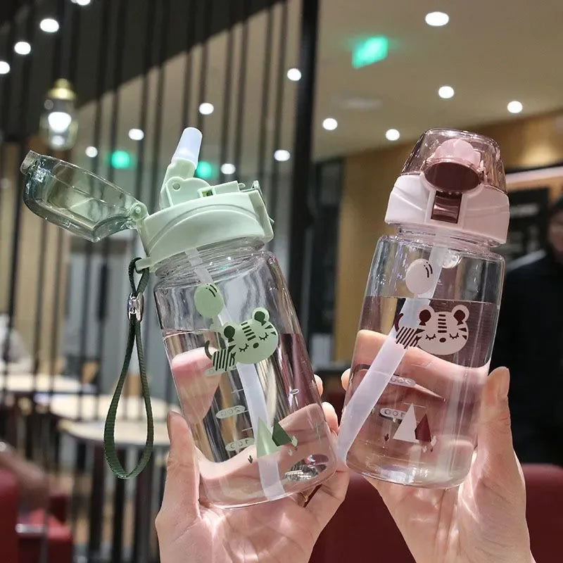Lovely Kids Water Sippy Cup Creative Cartoon Baby Cups with Straws Leakproof Water Bottles Outdoor Childrens Cup