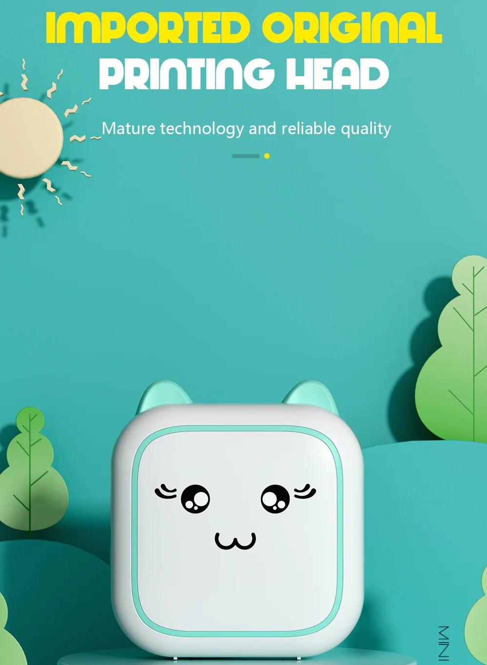 MINI Print Portable Thermal Printer Wireless BT Self-adhesive Stickers Photo Printer HD Pocket Label Printer Android IOS