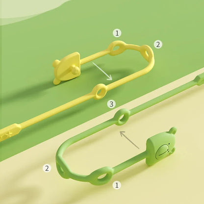Adorable Silicone Pacifier Clips with Cartoon Animal Designs - Adjustable Anti-Lost Straps for Strollers and High Chairs
